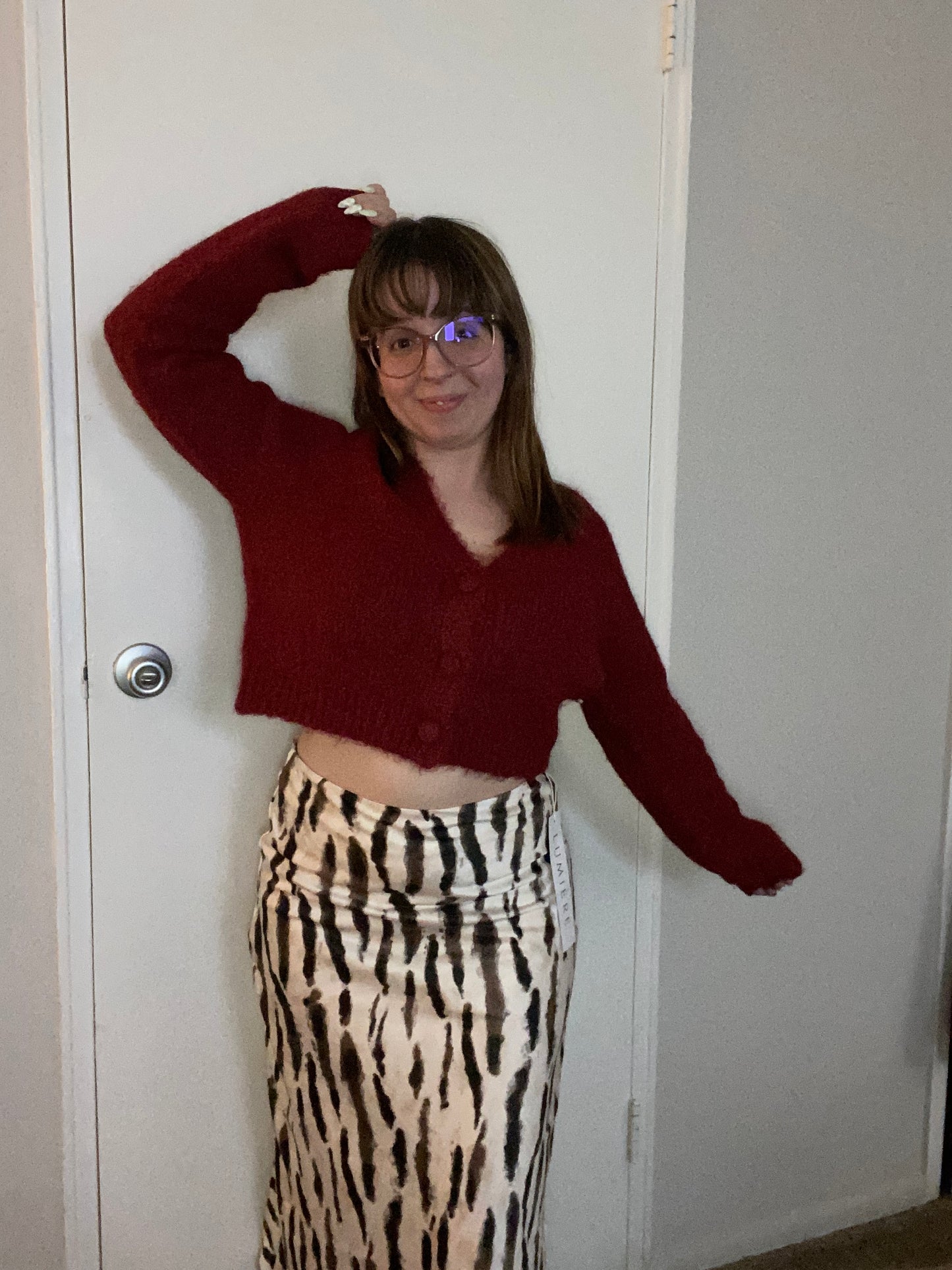 Zebra Diva Midi Skirt