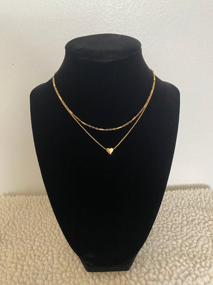 Layered Heart Necklace