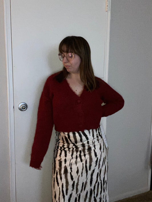 Zebra Diva Midi Skirt